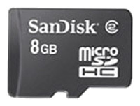 Фото флеш-карты SanDisk MicroSDHC 8GB Class 4 + SD adapter