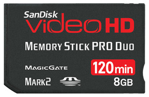 Фото флеш-карты Sandisk Memory Stick PRO DUO 8GB Video HD