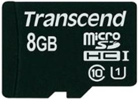 Фото флеш-карты Transcend MicroSDHC 8GB Class 10 UHS-I + SD адаптер