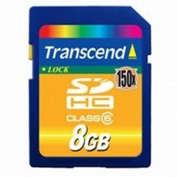 Фото флеш-карты Transcend SD SDHC 8GB Class 6 TS8GSDHC150