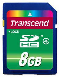 Фото флеш-карты Transcend SD SDHC 8GB Class 4