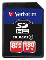 Фото флеш-карты Verbatim SD SDHC 8GB Class 6 HD Video
