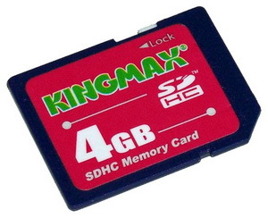 Фото флеш-карты Kingmax SD SDHC 4GB Class 4