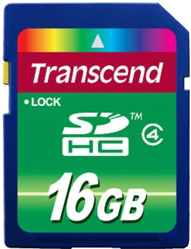 Фото флеш-карты Transcend SDHC 16GB Class 4