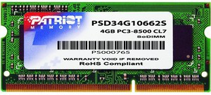 Фото Patriot PSD34G13332S DDR3 4GB SO-DIMM