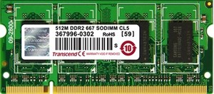 Фото Transcend JM667QSJ-512M DDR2 512MB SODIMM