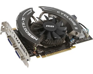 Фото MSI GeForce GTX 550 Ti N550GTX-Ti Cyclone II 1GD5/OC PCI-E