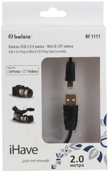 Фото кабеля USB 2.0 A-mini-B 5P Belsis iHave BF1111 2 м