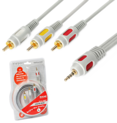 Фото шнура 3.5mm Audio-3xRCA DeLink 3 м