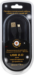 Фото кабеля USB 2.0 A-mini-B 5P Konoos 1.8 м