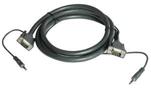Фото кабеля VGA-VGA + 3.5 мм Audio KRAMER C-GMA/GMA-3 0.9 м