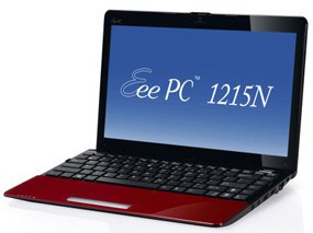 Фото ноутбука Asus Eee PC 1215N Intel Atom D525/3Gb/500Gb/W7HP Красный