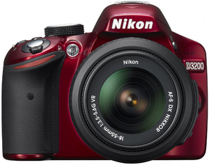Фото Nikon D3200 Kit 18-55 VR II красный