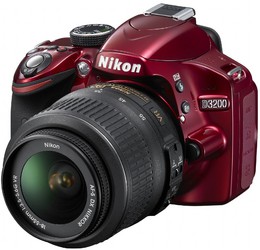 Фото Nikon D3200 Kit 18-55 VR красный