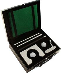 Фото набор для гольфа Эврика в кожаном кейсе с металлической клюшкой 95159