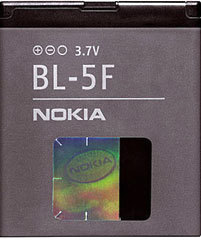 Фото аккумулятора Nokia N96 BL-5F