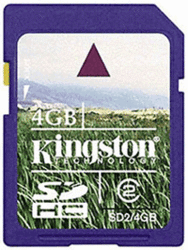 Фото флеш-карты Kingston SD SDHC 4GB Class 2