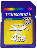 Фото флеш-карты Transcend SD 4GB 150X