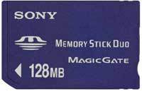 Фото флеш-карты Sony Memory Stick DUO 128MB