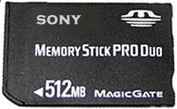 Фото флеш-карты Sony Memory Stick PRO DUO 512MB
