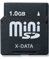 Фото флеш-карты X-DATA MiniSD 1GB