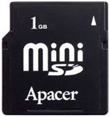 Фото флеш-карты Apacer MiniSD 1GB