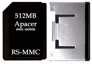 Фото флеш-карты Apacer RS-MMC 512MB DV