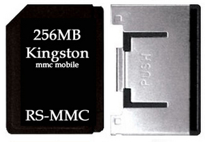 Фото флеш-карты Kingston RS-MMC 256MB DV