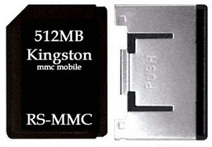 Фото флеш-карты Kingston RS-MMC 512MB DV