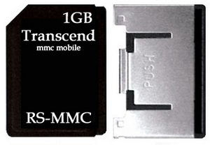 Фото флеш-карты Transcend RS-MMC 1GB DV