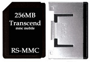 Фото флеш-карты Transcend RS-MMC 256MB DV