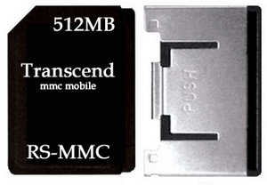 Фото флеш-карты Transcend RS-MMC 512MB 100X DV