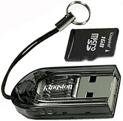 Фото cardreader Комплект MicroSD карта 1GB + USB Kingston