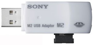 Фото cardreader MS-A2GU для MemoryStick M2 Sony + карта 2GB M2