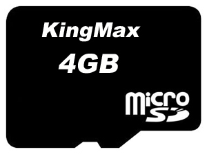 Фото флеш-карты Kingmax MicroSD 4GB