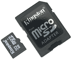 Фото флеш-карты Kingston MicroSD 512MB
