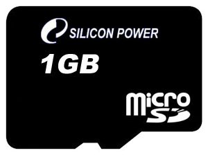 Фото флеш-карты Silicon Power MicroSD 1GB + SD adapter