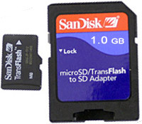 Фото флеш-карты SanDisk MicroSD 1GB