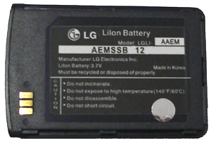 Фото аккумулятора LG KG790
