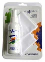 Фото набор для чистки мониторов и телевизоров Miraclean 95 мл + 2 салфетки
