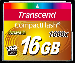 Фото флеш-карты Transcend CF 16GB 1000x TS16GCF1000