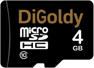 Фото флеш-карты Digoldy MicroSDHC 4GB Class 10 + SD adapter