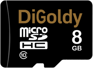 Фото флеш-карты Digoldy MicroSDHC 8GB Class 10 + SD adapter