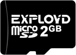 Фото флеш-карты EXPLOYD MicroSD 2GB + SD adapter