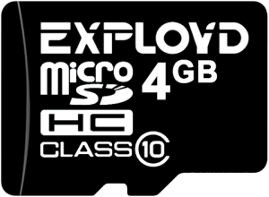Фото флеш-карты EXPLOYD MicroSDHC 4GB Class 10