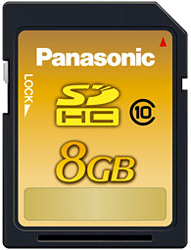 Фото флеш-карты Panasonic SDHC 8GB Class 6 RP-SDRC08G