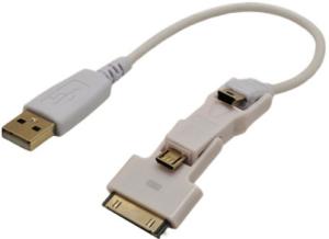 Фото USB дата-кабеля Prolife Platinum 3 в 1 0.9 м