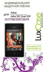 Фото антибликовой защитной пленки для Nokia Asha 502 Dual Sim LuxCase