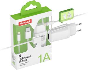 Фото универсальной зарядки Maverick Lightning 1A USB Travel Charger