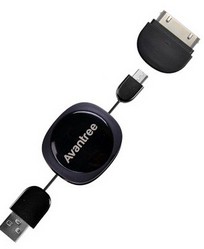 Фото USB дата-кабеля Avantree Retract Sync Charge Set